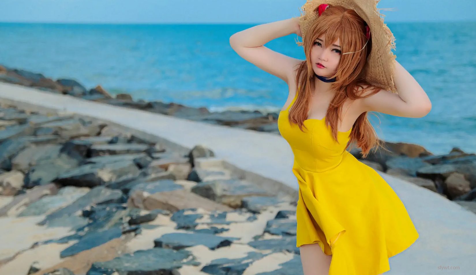 Dress Potato Yellow Godzilla (27P) ģ CoserƯС ͼ coserӰ Asuka P.5